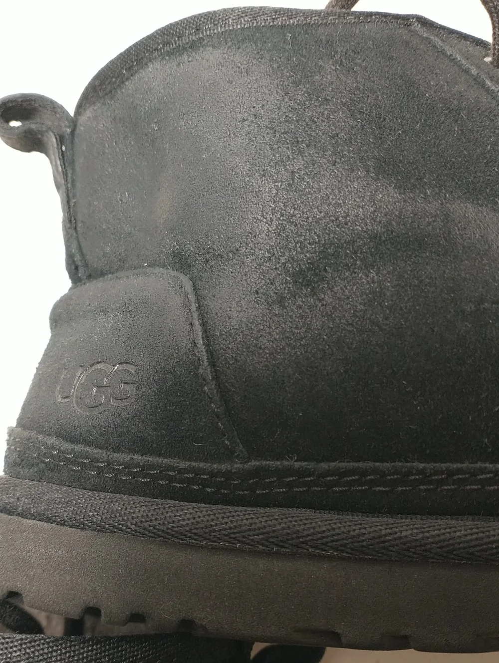 UGG Neumel Chukka Boot, Size 6, Black And Grey, Lugged Sole, Lace Up